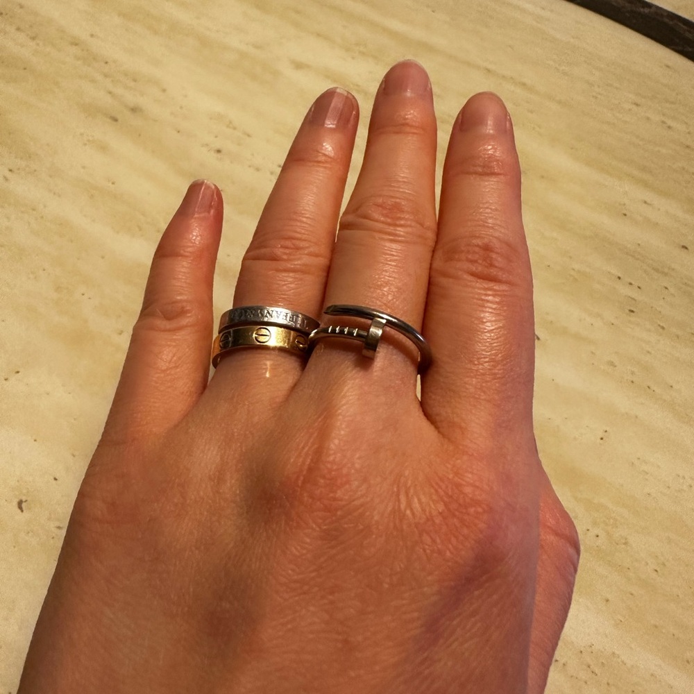 ✨SOLD✨Like New Authentic Cartier Juste Un Clou Ring in White Gold Size 49 - Picture 5 of 12